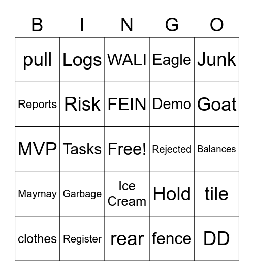 EM Bingo 10.20 Bingo Card
