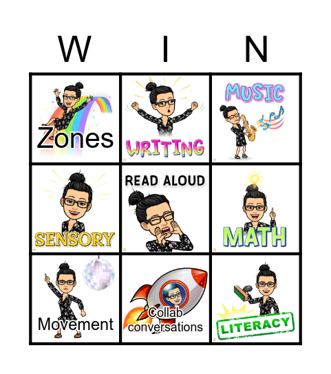 Bitmoji Bingo Card