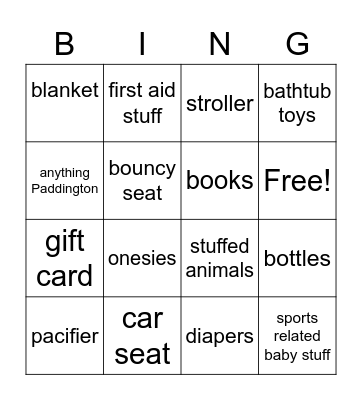 #BabyRealDealMcNeill Bingo Card