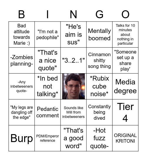 MARK BINGO Card