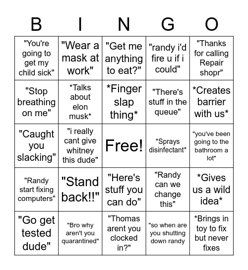 August Board Bingo Card
