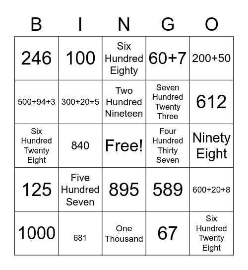 Board One Bingo Card