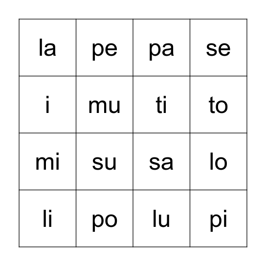 BURBUJITAS ALEGRES Bingo Card