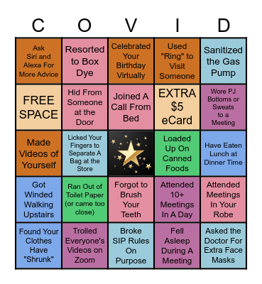 Where COVID Gets Real! Bingo Card