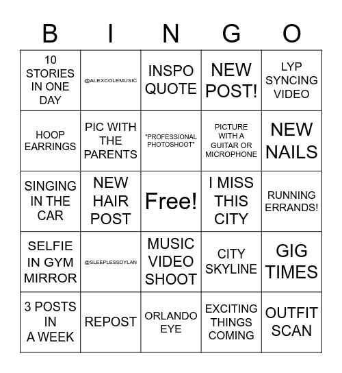 Sami Bingo Card
