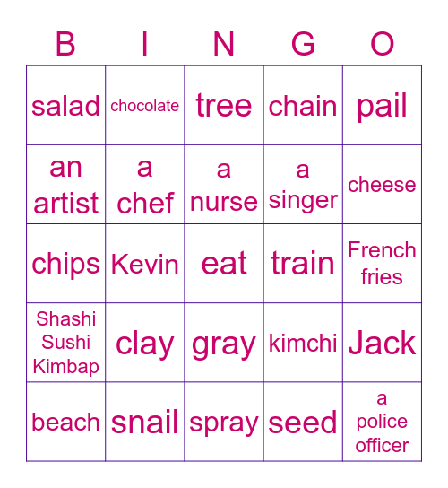 IB Bingo Card