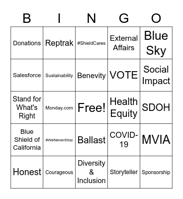BSC Bingo Card