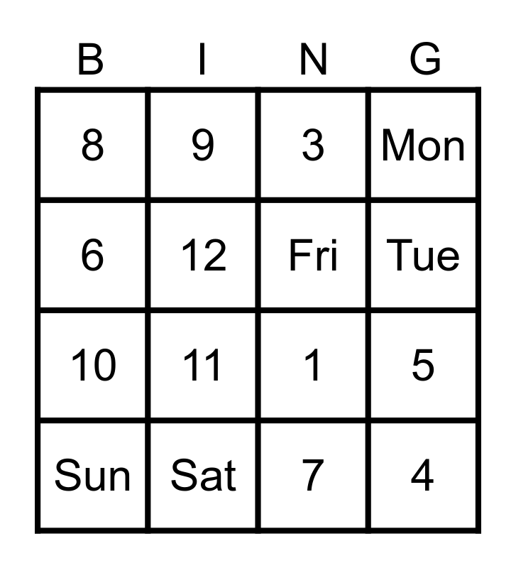 months-and-days-bingo-card