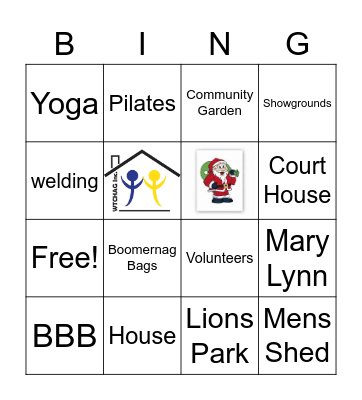 Whittlesea Community House Bingo Card