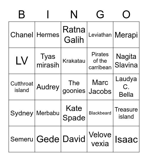 aIthaira's Bingo Card