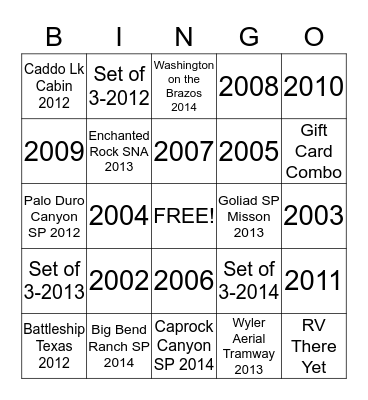 Ornament Sales Bingo Card