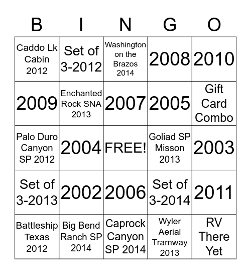 Ornament Sales Bingo Card