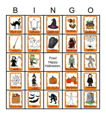 Halloween Bingo! Bingo Card