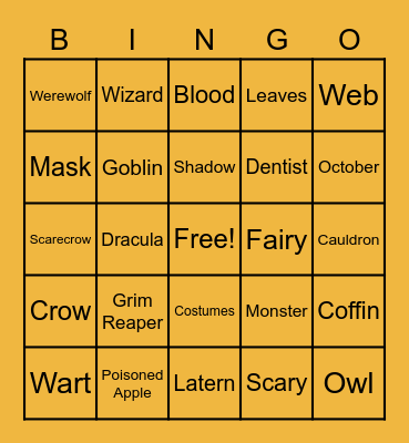 HALLOWEEN Bingo Card