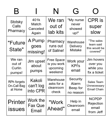 BioScrip BINGO Card