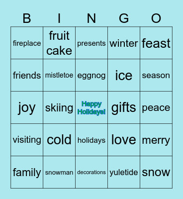 Fraud Resolutions Holiday Bingo Card
