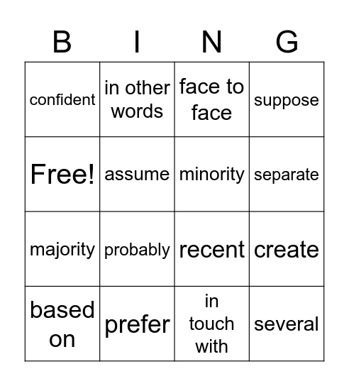 Survey and Friendship Bingo Card