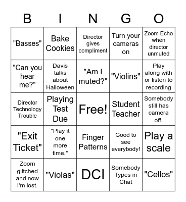 JSO BINGO Card