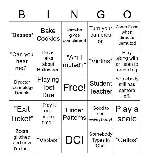 JSO BINGO Card