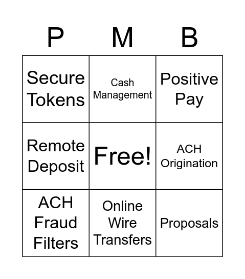 TM 101 Bingo Card