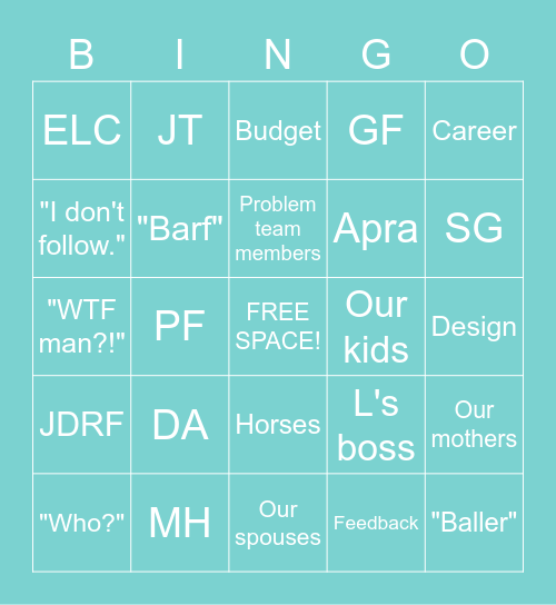 AL HH Bingo Card