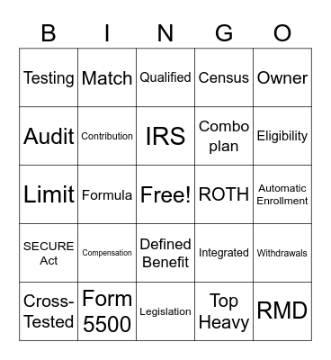 GSCPA Lunch & Learn Bingo Card