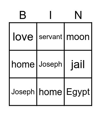 God's Love Bingo Card