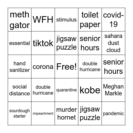 2020 Oktoberfest Bingo Card