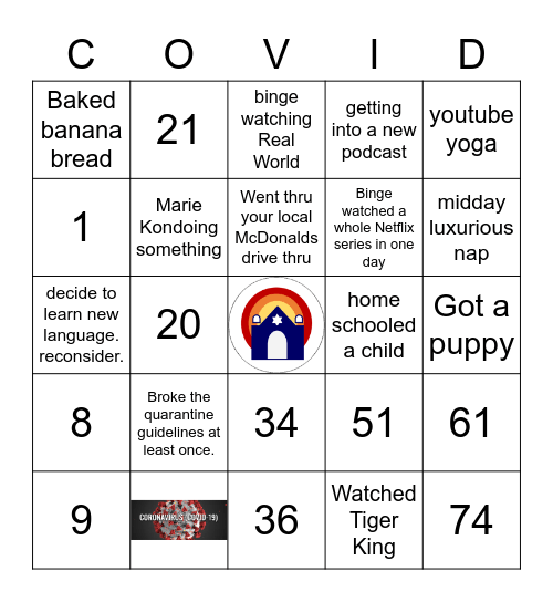 COVID Bingo Card