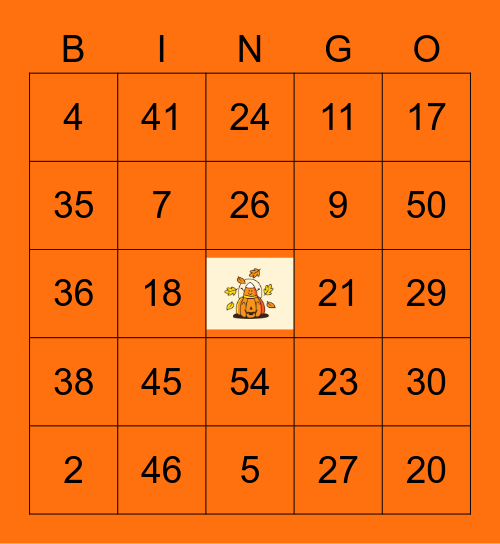 Happy Halloween! Bingo Card