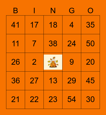 Happy Halloween! Bingo Card