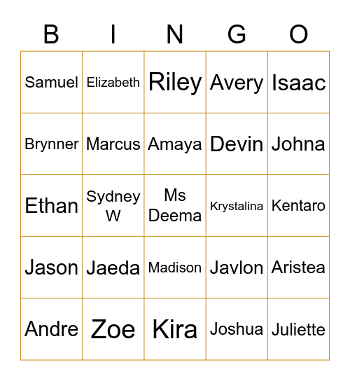 Ms. Deema's Covid Cuties Bingo Card