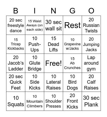 Move in Love Bingo Card