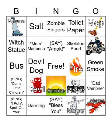 Hocus Pocus Bingo Card