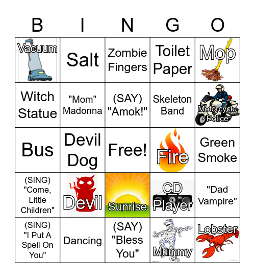 Hocus Pocus Bingo Card