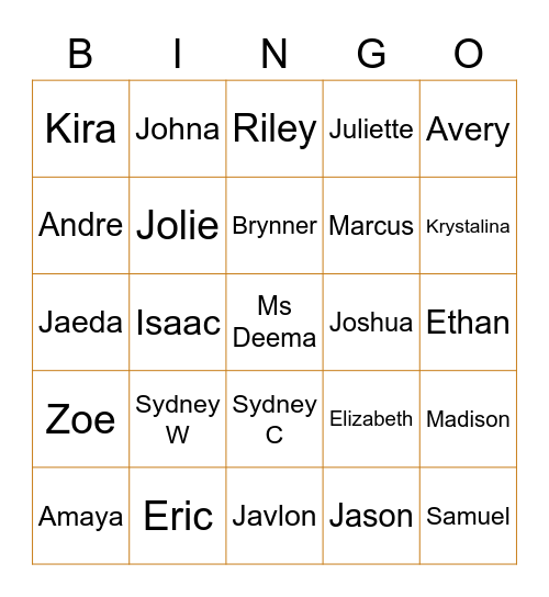 Ms. Deema's Covid Cuties Bingo Card