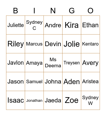 Ms. Deema's Covid Cuties Bingo Card