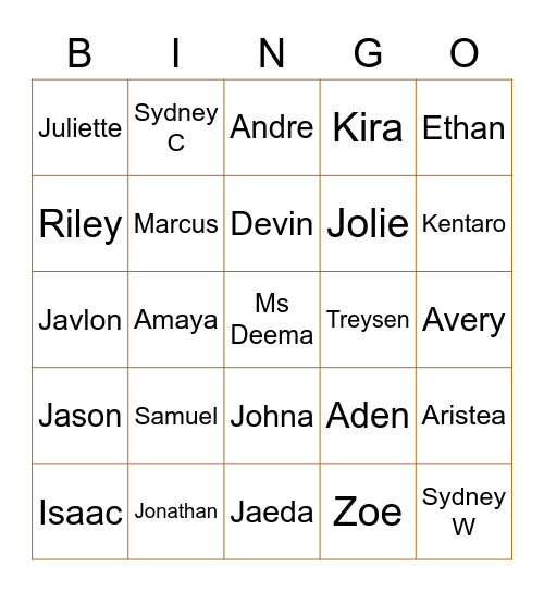 Ms. Deema's Covid Cuties Bingo Card