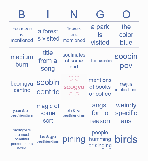 ao3 user trini callout bingo Card