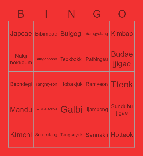 ENA00YSH Bingo Card