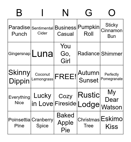 Scentsy!!!! Bingo Card