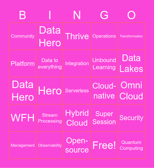 Conf Bingo Card