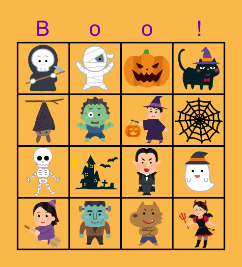 Halloween Bingo Card