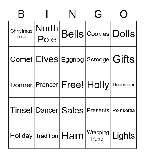 Christmas in October (LAHCYG) Bingo Card