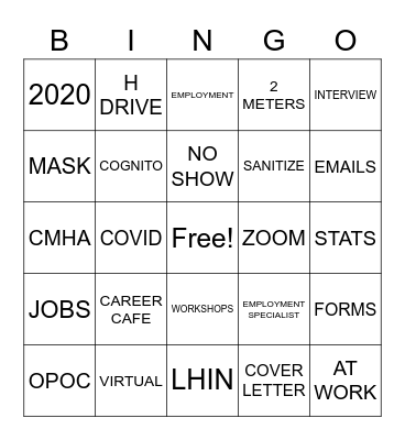 EMPLOYMENT RETREAT 2020 Bingo Card