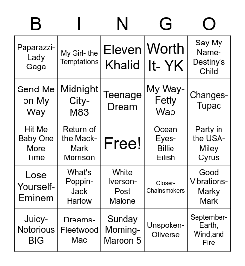 CREW Singo Bingo Card