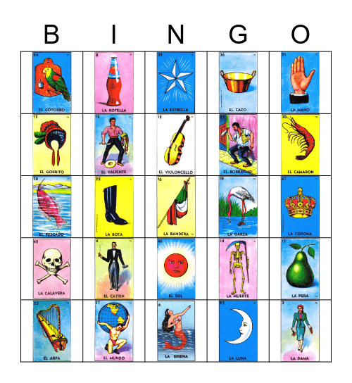 Loteria Bingo Card