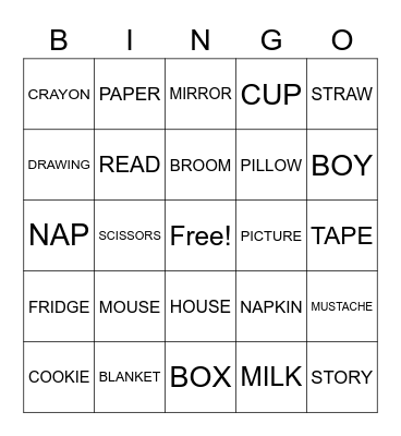 if you give a mouse a cookie Bingo Card