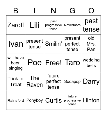 HALLOWEEN Bingo Card