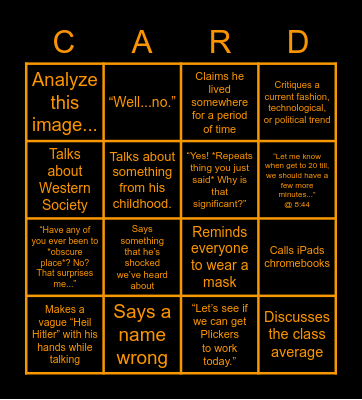 DOCTOR Q’S Q Bingo Card